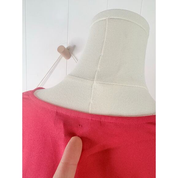 Boden Boho Sleeve Tie Front Blouse Size 10 Coral Pink Hippie Top - Picture 10 of 13